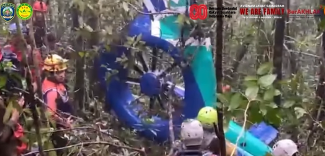 Lokasi jatuhnya Helikopter di Tanah Bumbu, Kalsel. [Instagram @sar_nasional]